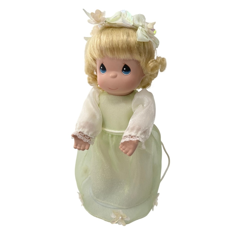 Precious Moments Ashton-Drake 1999 Vinyl Doll Blonde Green Dress 9" Collectible